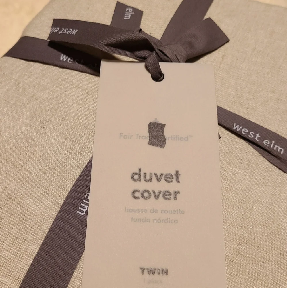 West Elm European Flax Linen Duvet Cover